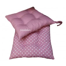 Fitsdekor Sandalye Minderi Seti Pembe Beyaz Puantiyeli Fitsdekor Sandalye Minderi Seti Pembe Beyaz Puantiyeli